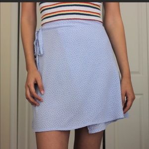 Blue floral brandy Melville skirt